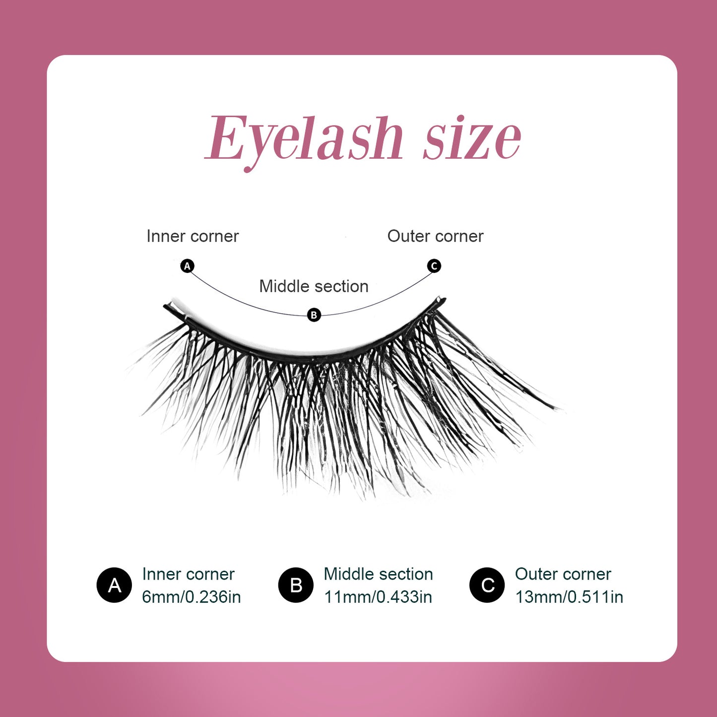 7 Pairs Natural Cat-Eye Half Lashes – Wispy & Fluffy with Invisible Clear Band (6-13mm)